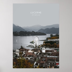 Luzern, Schweiz Reiseraum Poster