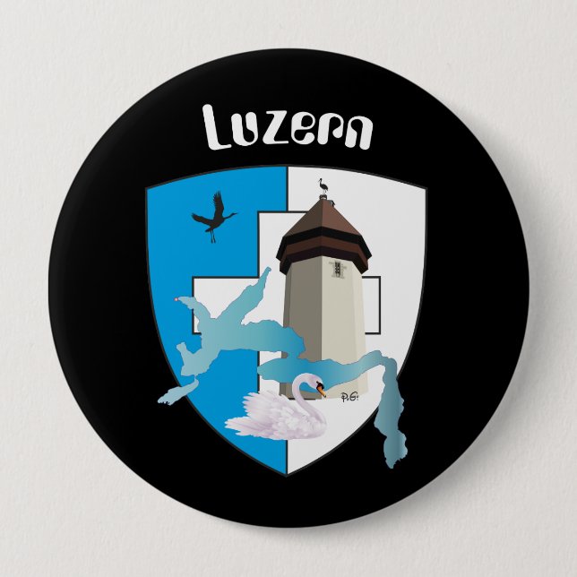 Luzern Schweiz Suisse Svizzera Schweiz Buttons (Vorderseite)