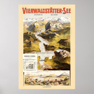 Luzern Schweiz Vierwaldstättersee Poster