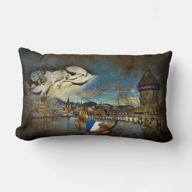 LUZERN Vintage Grunge - Coussin (Recto)