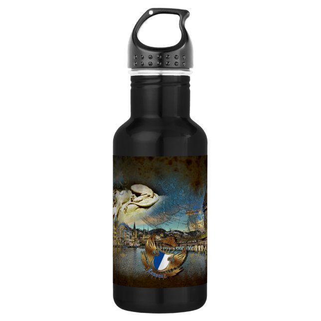 LUZERN Vintager Grunge - Trinkflasche (Vorderseite)