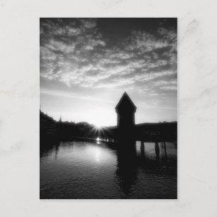 Luzerner Kapellbrücke Sonnenaufgang Postkarte