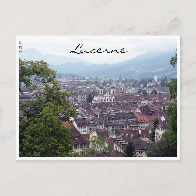 Luzerner Stadtblick Postkarte (Vorderseite)