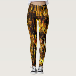 Luzes foscas de vela sob uma placa de gelo leggings