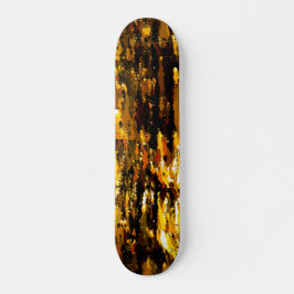 Luzes foscas de vela sob uma placa de gelo skateboard