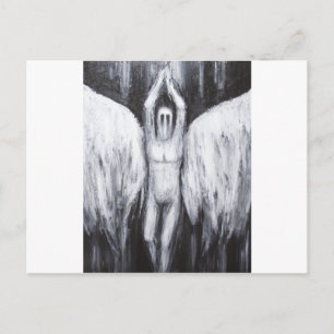 Luzifer der Morgenstern, der in den Abgrund abstei Postkarte