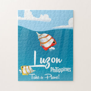 Luzon, Philippinen Cartoon Reiseplakat