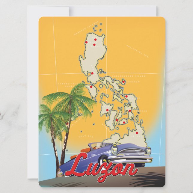 Luzon Philippines Reiseposter (Rückseite)