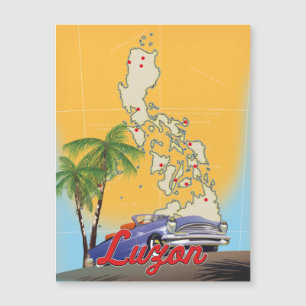 Luzon Philippines Reiseposter Magnetkarte