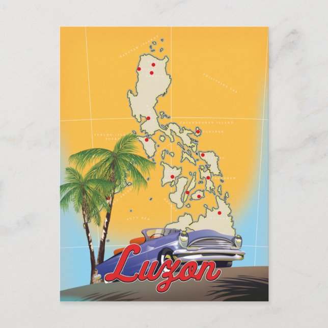 Luzon Philippines Reiseposter Postkarte (Vorderseite)