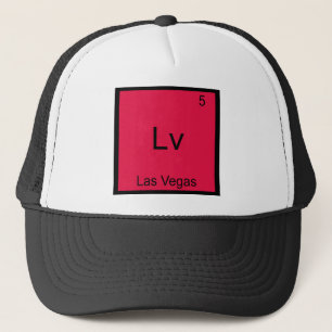Lv - Las Vegas City Chemie-Element-Symbol-T-Shirt Truckerkappe