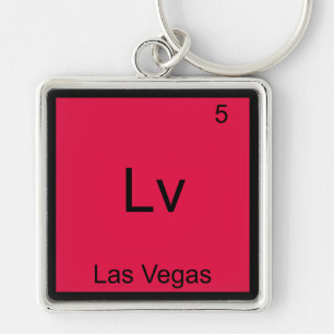 Lv - Las Vegas City Chemistry Element Symbol T-Shi Schlüsselanhänger