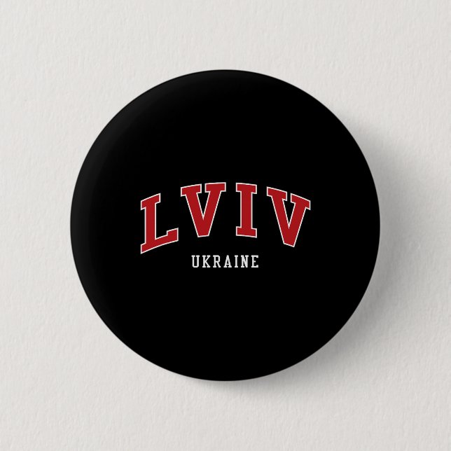 Lviv Ukraine Hochschule Universitätsstil  Button (Vorderseite)