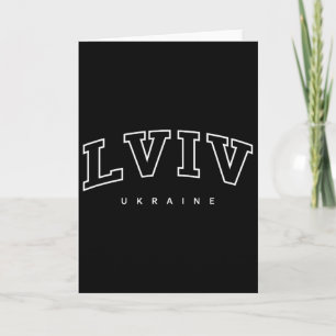 Lviv Ukraine Trendige Universitäts-Athletikstyle Karte