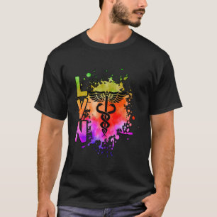 Lvn Caduceus Lvn Nurse lizenzierte Berufskrankenve T-Shirt