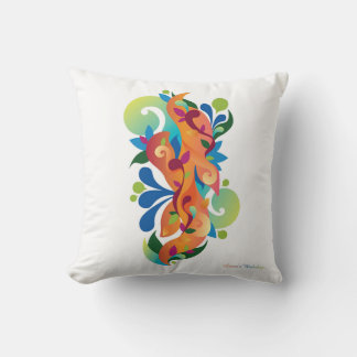 LW Abstrakt Nature Orange Throw Kissen