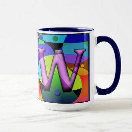 LW Monogrammierte, initialisierte, kundenspezifisc Tasse