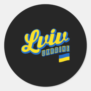 Lwiw Ukraine 1 Runder Aufkleber