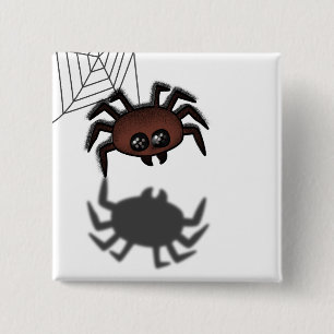 Lwood Spinne Halloween Button
