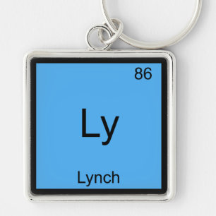 Ly - Lynch Lustiges Chemie-Element-Symbol-T-Shirt Schlüsselanhänger