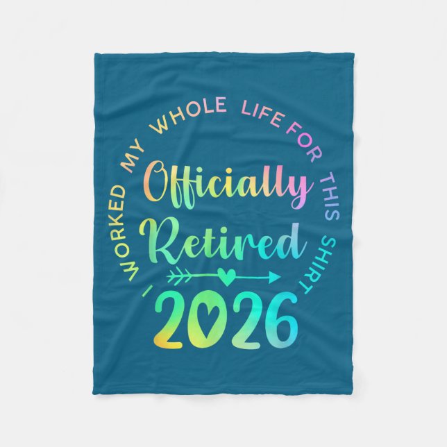 Ly Retired 2026 Funny Retirement For Women  Fleecedecke (Vorderseite)