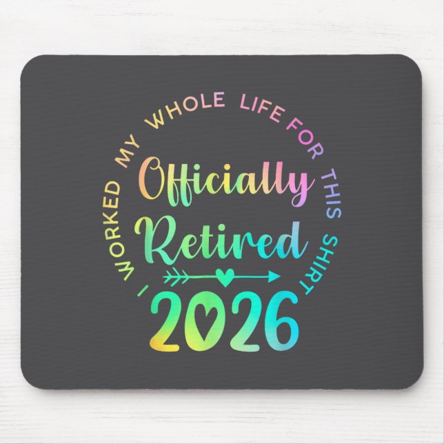 Ly Retired 2026 Funny Retirement For Women  Mousepad (Vorne)