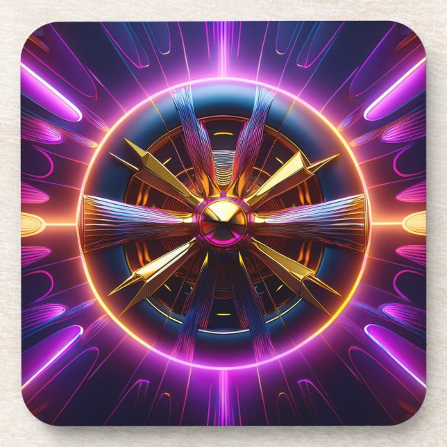 Lyapunov Fraktal Much manipuliert Getränkeuntersetzer (Vorderseite)