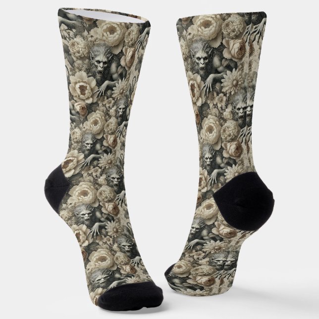 Lycanthropic Splendor - Gothic Viktorianisch Tapes Socken (Gewinkelt)