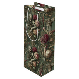 Lycanthropic Verdant - Gotisches Blumendesign Geschenktüte Für Weinflaschen