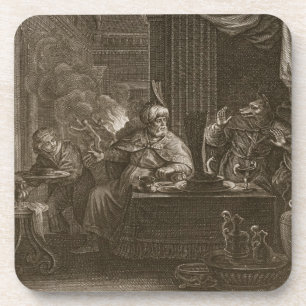 Lycaon gestaltete in einen Wolf, 1731 um (Stich) Untersetzer