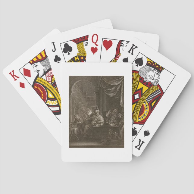 Lycaon Metamorphosed into a Wolf, 1731 Spielkarten (Rückseite)