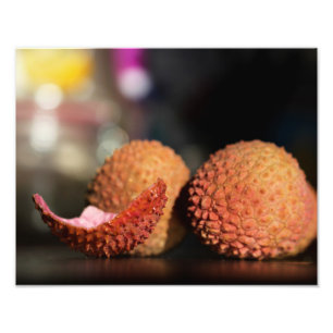 Lychee Frucht-Fotografie, Frucht-Makro Fotodruck