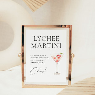Lychee Martini Cocktailbar Rezept Poster