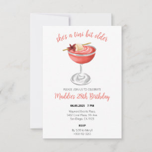 Lychee Martini Invitation d'anniversaire