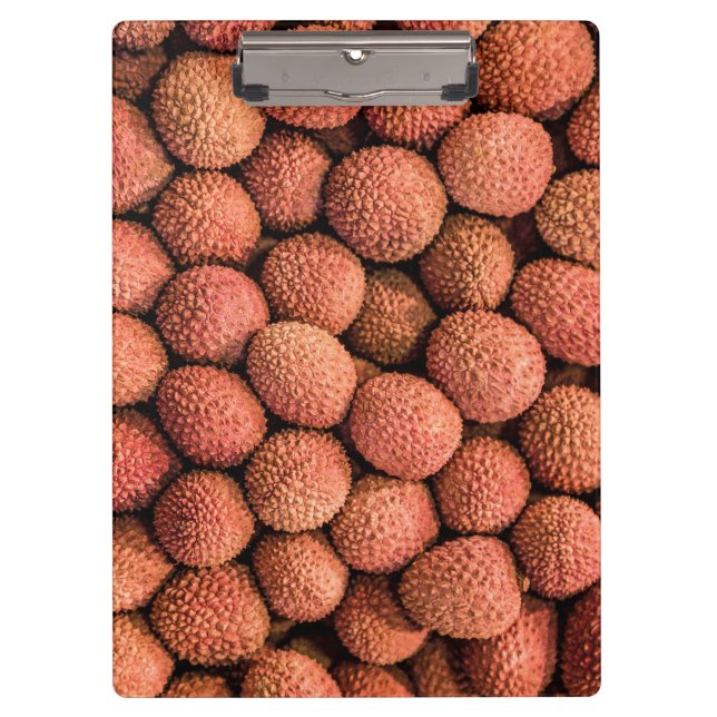 Lychee oder Litchi Frucht vegan und vegetarisch ge Klemmbrett (Vorderseite)