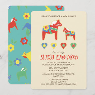 Lycka bebauen Babyparty-Einladung Einladung