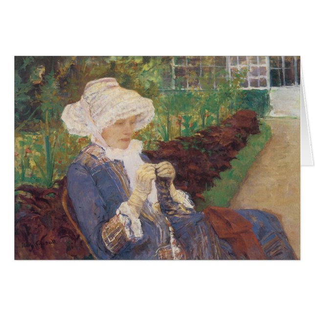 Lydia Crocheting en Jardin à Marly, Mary Cassatt (Devant horizontal)
