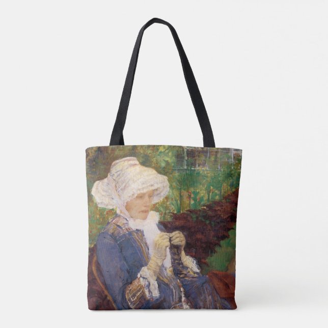 Lydia Crocheting in Garden at Marly, Mary Cassatt Tasche (Rückseite)