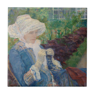 Lydia, der im Garten an mergeligem häkelt Fliese