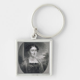 Lydia Huntley Sigourney (1791-1865), graviert Schlüsselanhänger