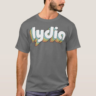 Lydia Retro Rainbow Typografie Faded Style T-Shirt