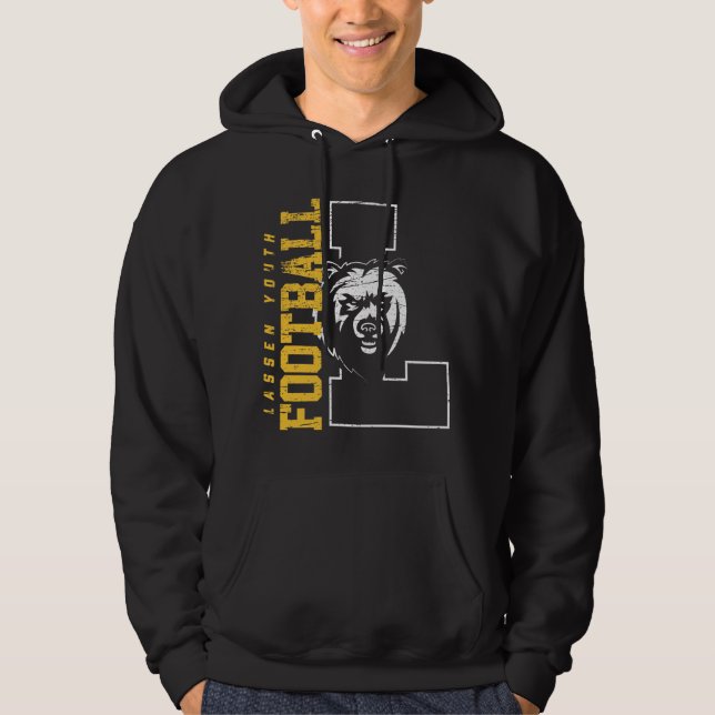 LYFL 01 | Männer-weißes Lassen-Logo Hoodie (Vorderseite)