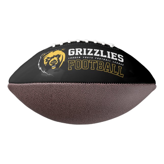 LYFL 03 | Weißes Grizzles-Logo Football (Gedreht 270)