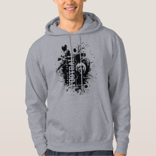 LYFL 04   Men Black Grunge Lassen-Logo Hoodie