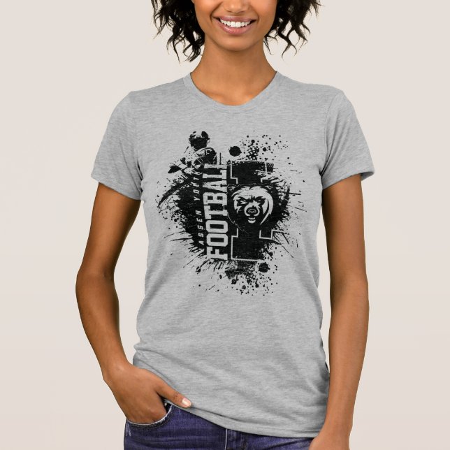 LYFL 04 | Women's Black Grunge Lassen-Logo T-Shirt (Vorderseite)