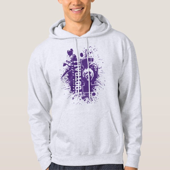 LYFL 05 | Lila Grunge-Logo für Männer Hoodie (Vorderseite)