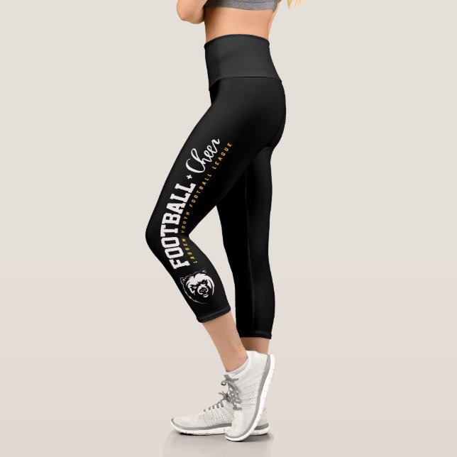 LYFL | Women's Lassen Football Black  Capri Leggings (Links)