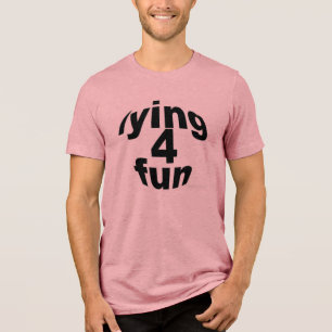 Lying for Fun Text T-Shirt - Playful und Edgy Vibe Tri-Blend Shirt