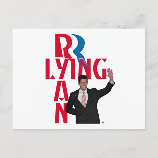 Lying Ryan Postkarte (Vorderseite)