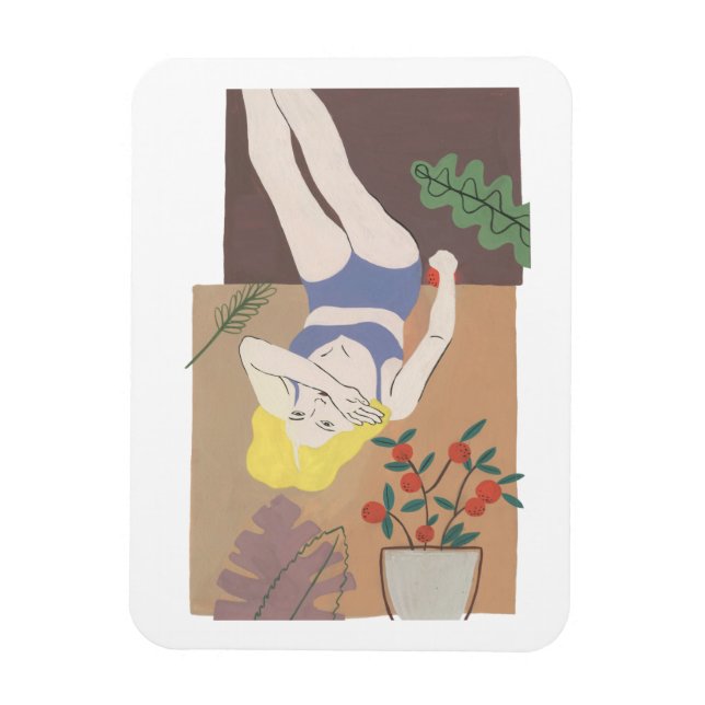 Lying Woman Magnet (Vertikal)